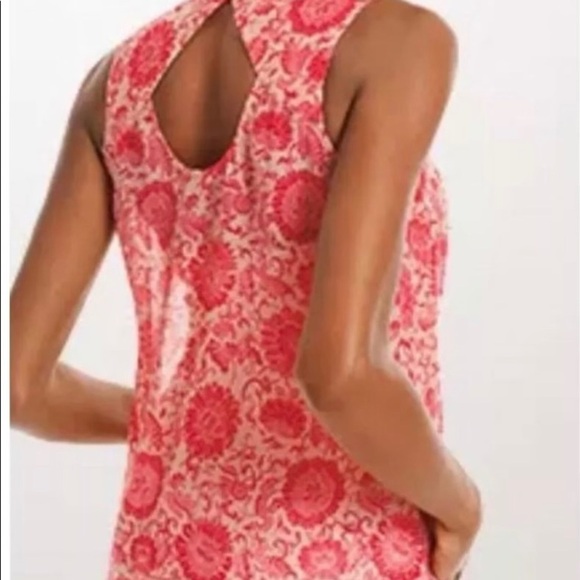 CAbi 5037 Open Back Draped Neck Floral Blouse Sz S - Picture 5 of 5